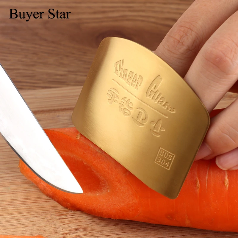 

1PCS Big size finger protector protects Stainless steel protection knife cutting finger protection tool kitchen Gadgets