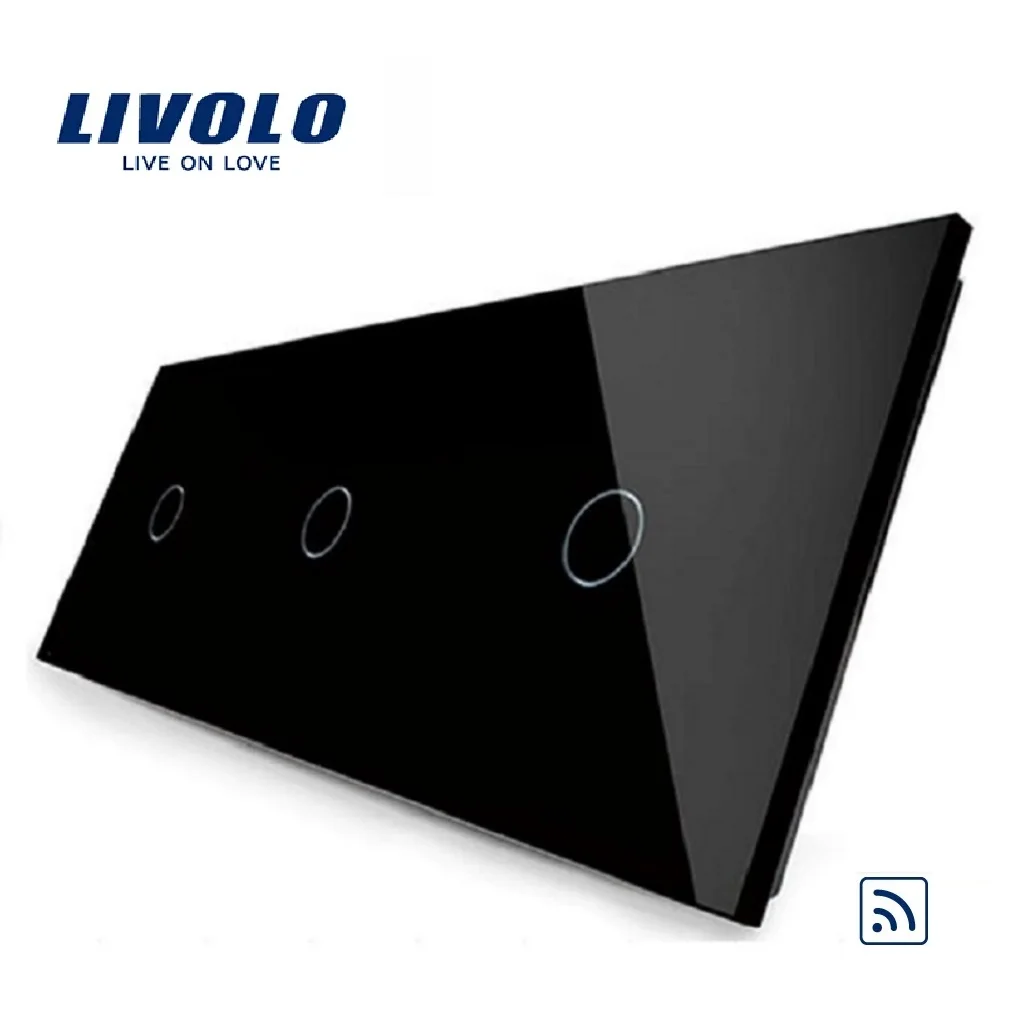 Imagem -03 - Livolo Interruptor de Parede Remoto Função Remota de Luz Tripla 220250v Vl-c703r11 12 Painel de Vidro de Cristal para Casa Inteligente Padrão da ue