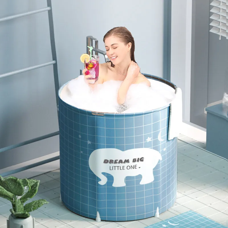 

Foldable Adult Bathtub Large Thick Portable Cloth Holder Portable Folding Bathtub Set For Adults And Children Hot Tub Kit Famiy