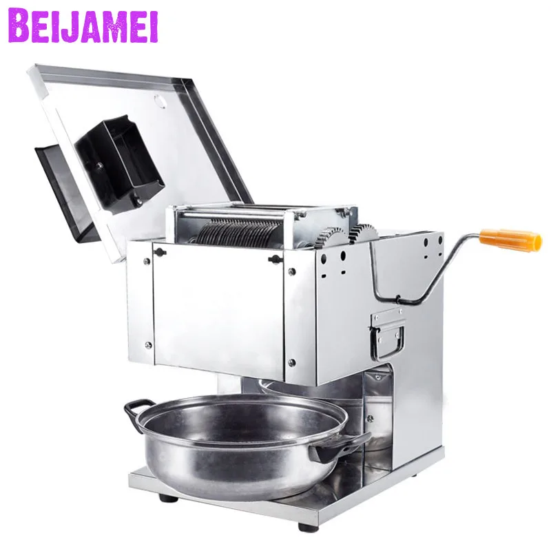 

BEIJAMEI Commercial Meat Cutter Electric Meat slicer shredder Stainless steel Chopper meat 3/2.5/5/7/10mm thickness 160KG/h