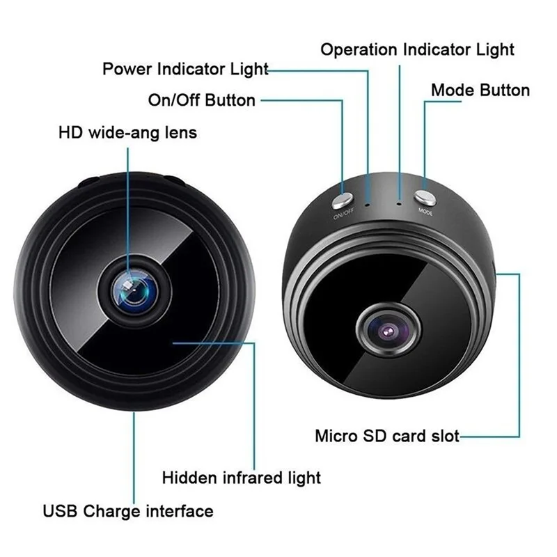 Car Dvr wifi Camera  home mini camera  Mobile phone remote monitoring wireless 1080P night vision remote aerial photography