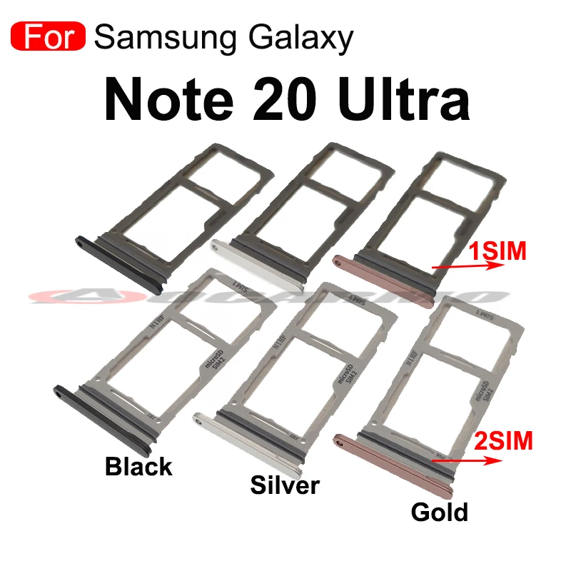 Sim Tray Slot Holder For Samsung Galaxy Note 20 Ultra 20U SIM Card Adapter Replacement parts