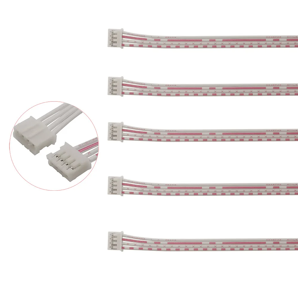 5Pcs 2P-12p double head JST 2.54mm Pitch Connector Cable XH2.54 Plug length 10/20/30CM Red and white wire 26AWG Pin connectors