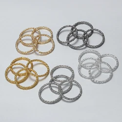 50pcs Dia 8mm-20mm Gold Round Twisted Jump Rings Open Split Ring Connector For Jewelry Making Findings Diy Accessories Wholesale