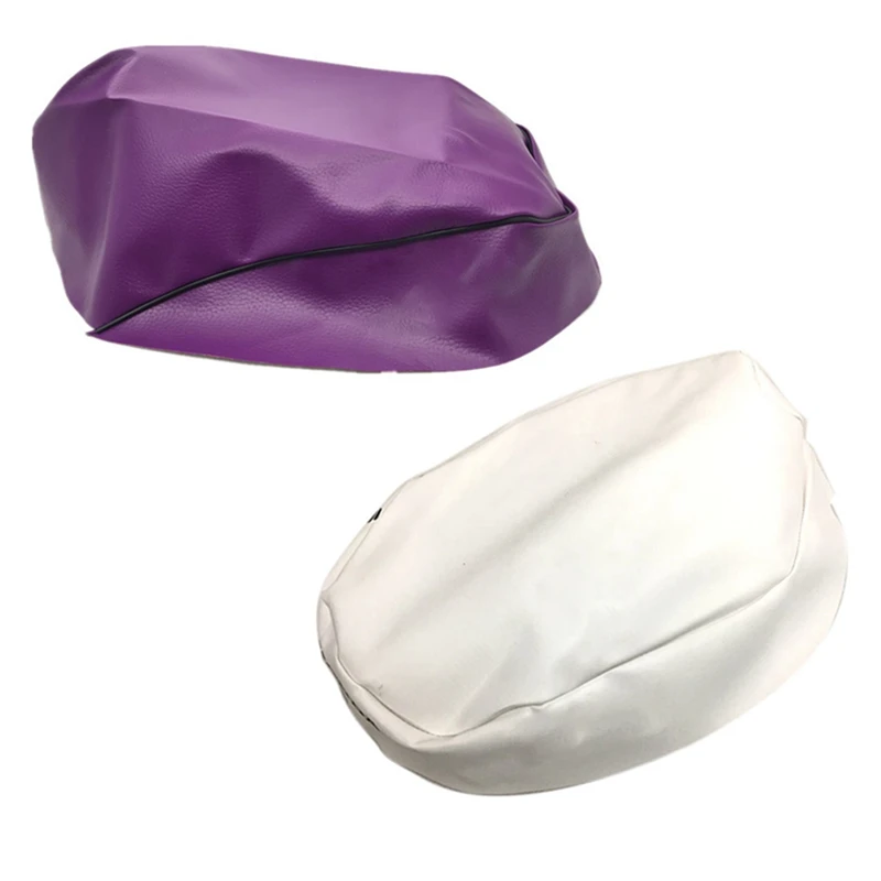 

2 Pcs Motorcycle Seat Cover Imitation Leatherseat Cover For HONDA DIO AF27/AF28 Motorcycle Modification,White & Purple