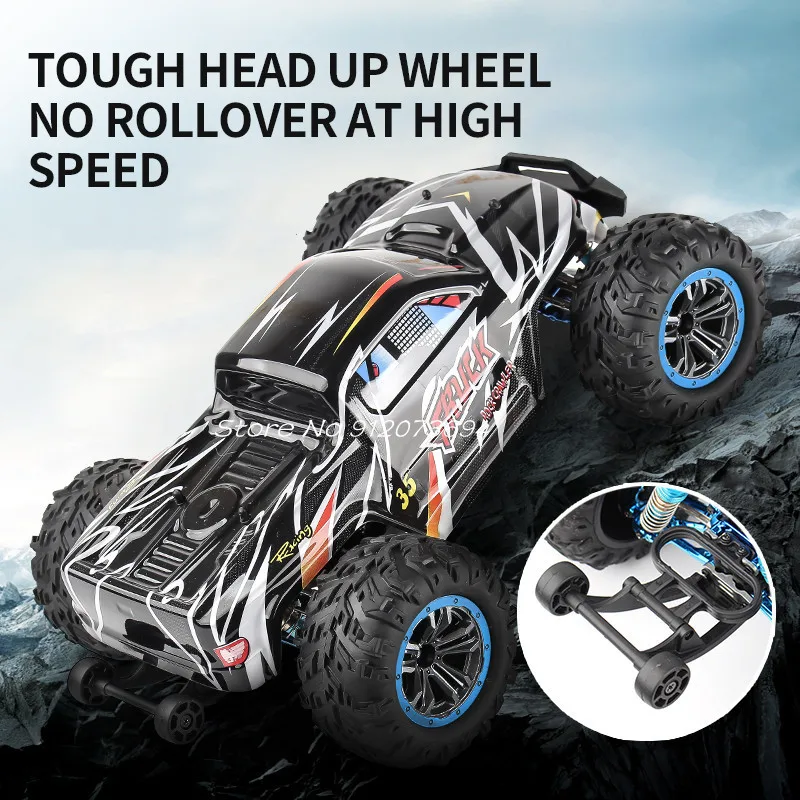 80KM/H Big 4WD Brushless Motor Remote Control Truck 200M Metal Hydraulic Shock Absorber All-terrain Off-road Racing RC Car Truck view 4