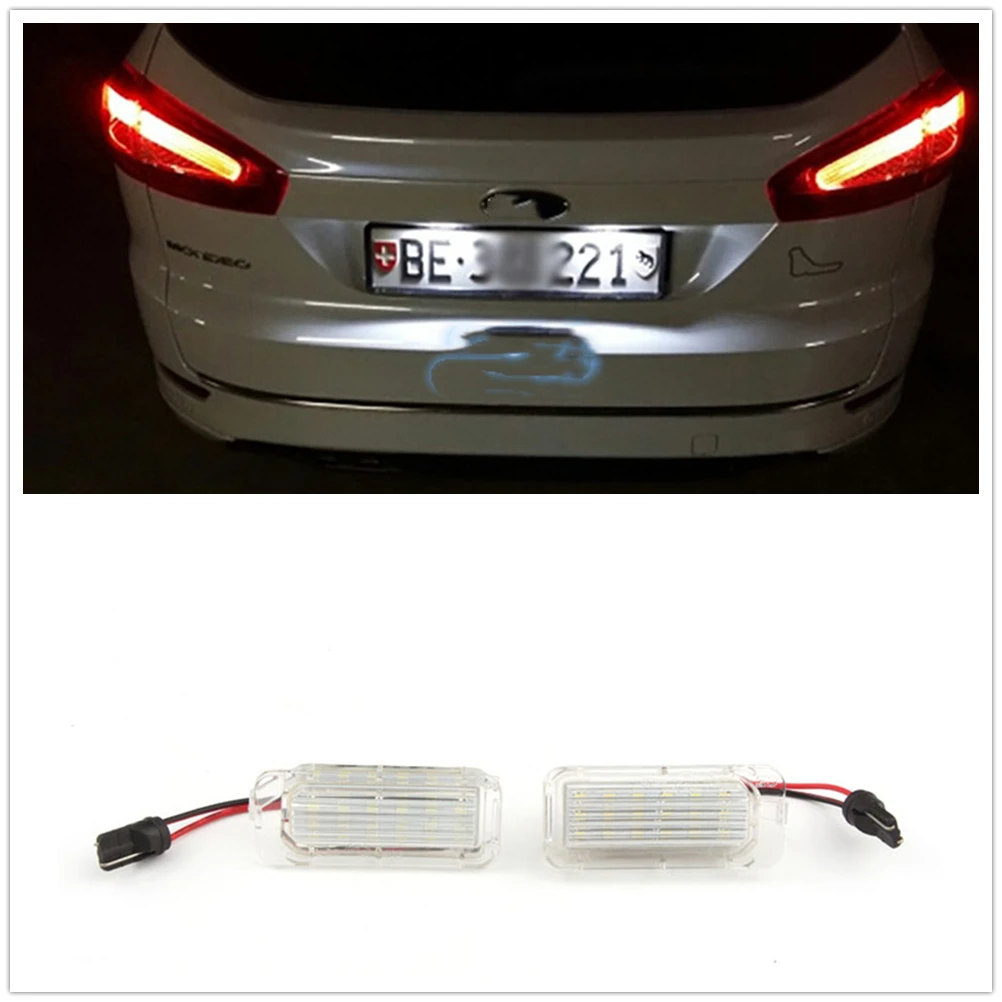 

For FORD FOCUS 5D 2008-2013 FIESTA MONDEO C-MAX S-MAX LED License Plate Light Turn Signal Indicator Rear Number Panel Lamp Bulb