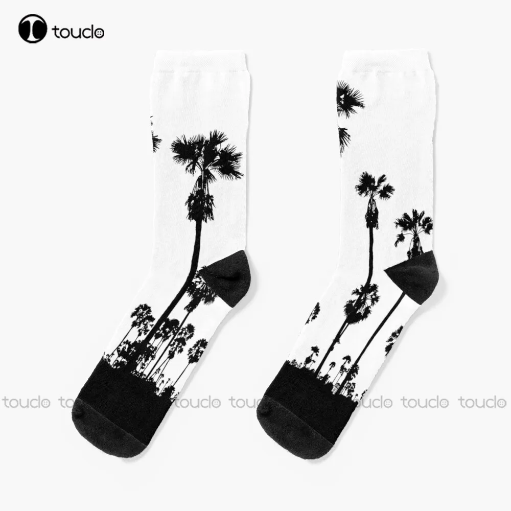 

Venice Beach California Script - Palm Tree Vibes Socks Soccer Socks Girls Christmas Gift Unisex Adult Teen Youth Socks Custom