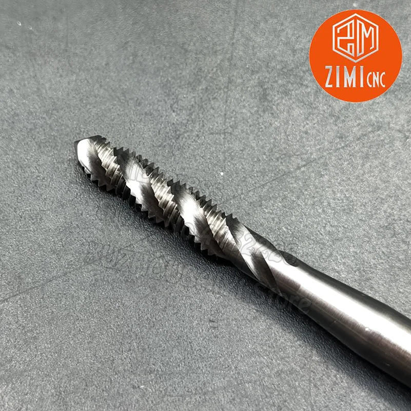 Pemotongan Benang M5 * 0.8Mm Spiral Tekan untuk Mesin Aluminium Menekan Diameter 5Mm Alat Tangan Threading Alat Sekrup ketuk Bor