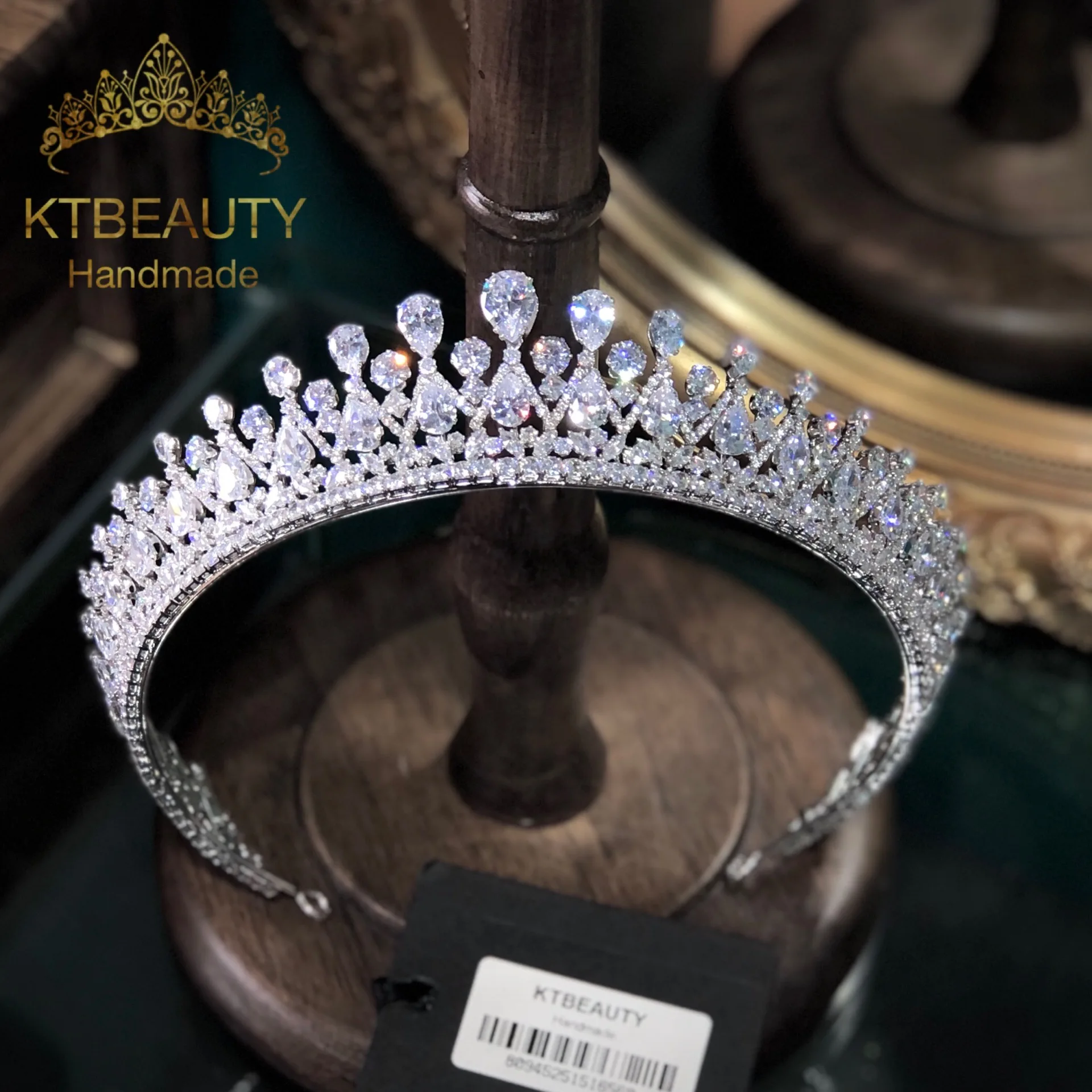 New Rhinestone Half  Around Tiara Bigger Size Silvery Crown Royal Bridal Wedding Dressing Crown Accessory Women Jewelry