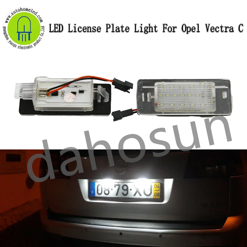 

2Pcs Dahosun White LED License Plate Light Compatible with Opel Vectra C Estate 2002-2008 Error Free Number Plate Lamp