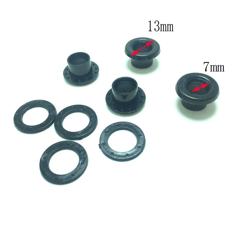 

100pcs Plastic Eyelets Grommets for Leather Craft DIY Handmade Scrapbooking Accessories 7x13 mm