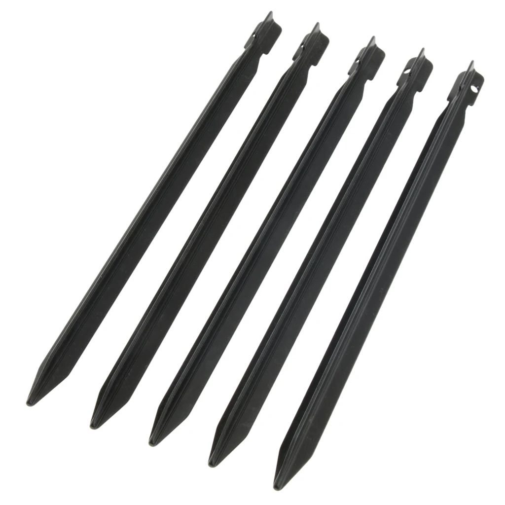 5pcs 23cm Aluminum Camping Tent Stakes Pegs Triangle Ground Nails Outdoor Hiking Beach Garden Park Travel Beach TarpTent Wind