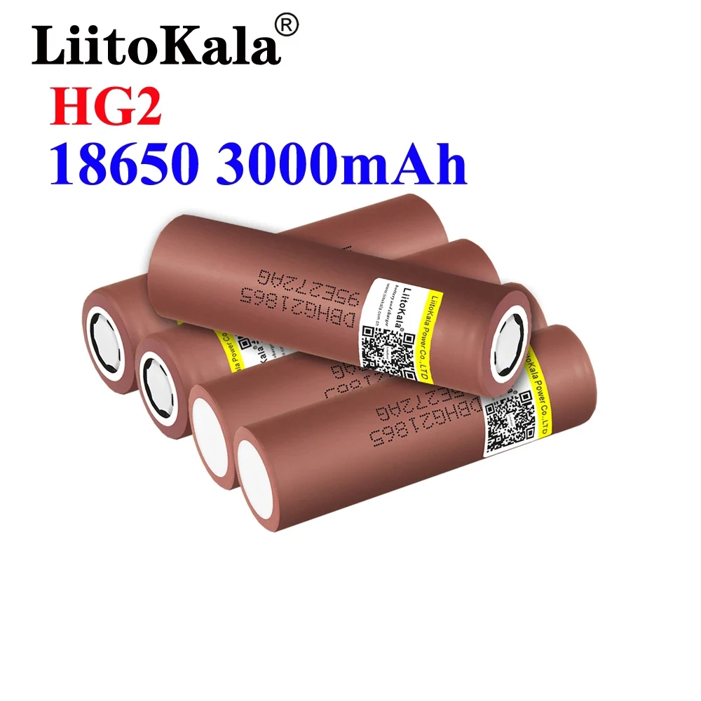 Liitokala new Original  HG2 18650 3000mAh battery 3.6v The discharge 30A Dedicated  battery