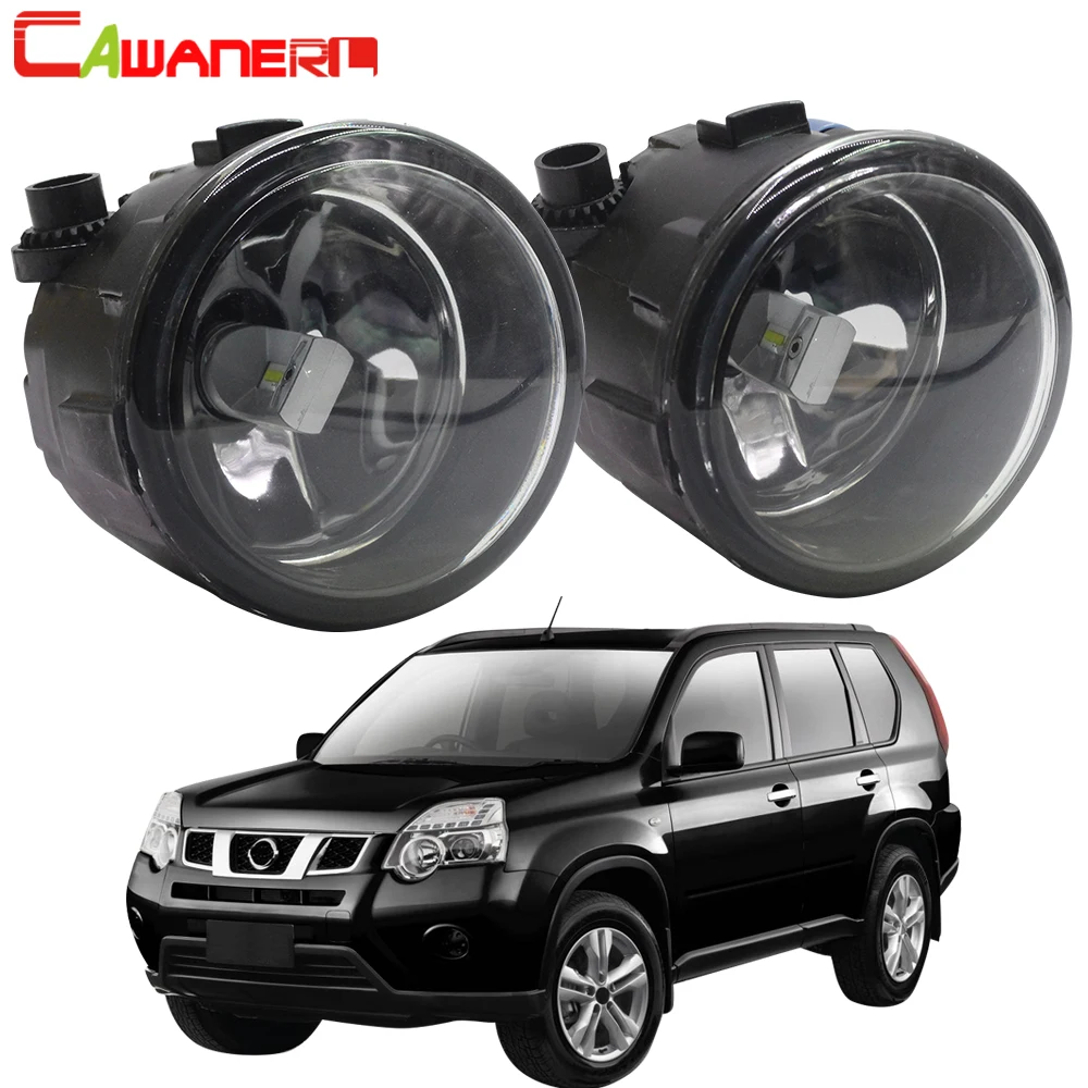 Cawanerl For Nissan X-Trail T31 Closed Off-Road Vehicle 2007-2013 Car Fog Light Assembly Lampshade + H11 LED / Halogen Lamp 12V