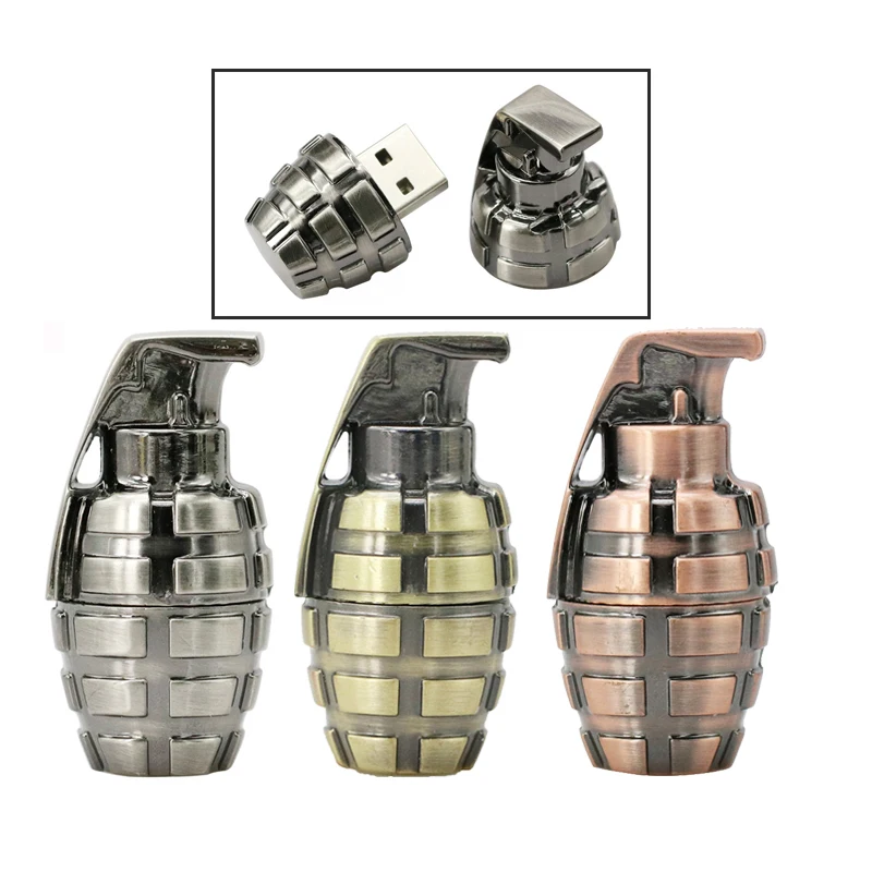 

Metal Pen Drive Grenade Usb Stick Usb Flash Drive 8G/16G/32G/64GB Keychain Pendrive Flash Card Usb 2.0 U Disk Flash Memory Stick