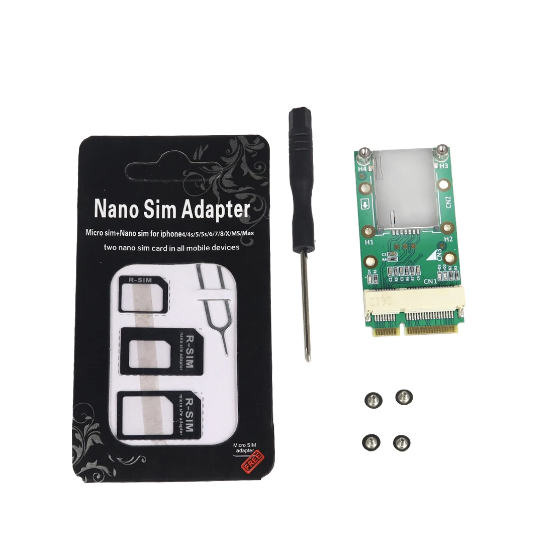 Mini PCI-E Adapter Card mPCIe with SIM Card Slot for 3G 4G Module USIM Card Slot Extension / WWAN LTE / GPS Card Desktop Laptop