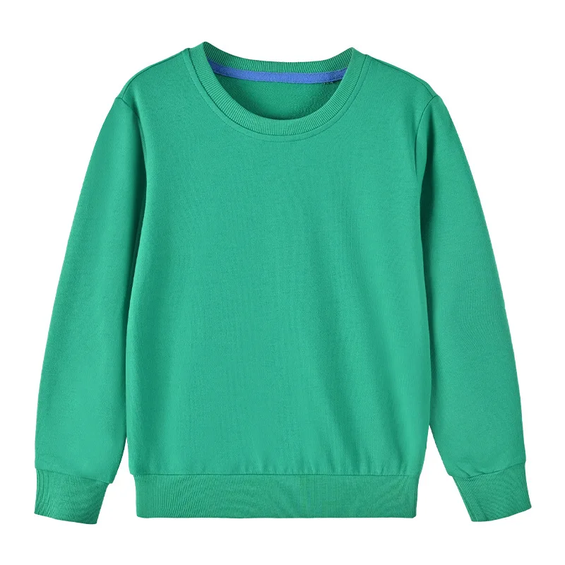 Autumn 2-12Years Children\'s Coat Tops Colorful Clothes Toddler Baby Kids Boys Girls Cotton Casual Hooded Solid Plain Sweatshirt