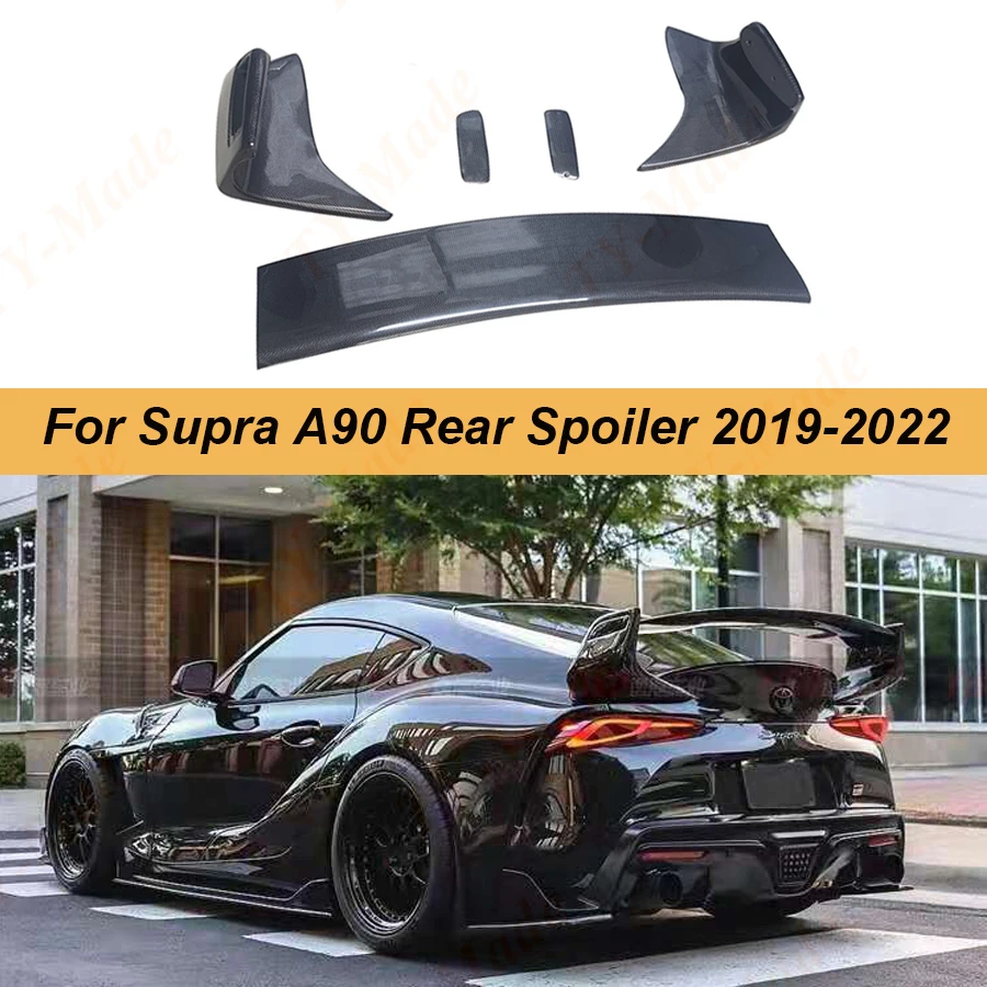 

Supra A90 Carbon Fiber FRP Rear Roof Tail Spoiler Trunk Wing Lip Tuning Body Kit For Toyota Supra A90 TR Style 2019 2020 2021