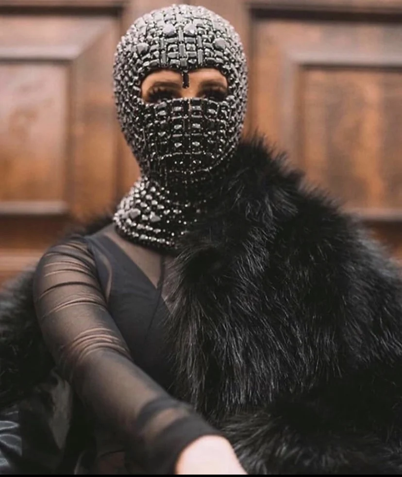 

2021 Sparkly Rhinestone custome shiny full diamond Pary masks DJ Club headgear sexy head cover headdress