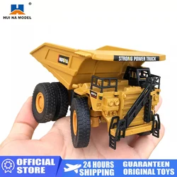 Huina 1812 1:60 Scale Mini Diecast Alloy Dump Truck Model Full Metal Die Cast Car Toys for Boys Hobby Collection Home Decoration