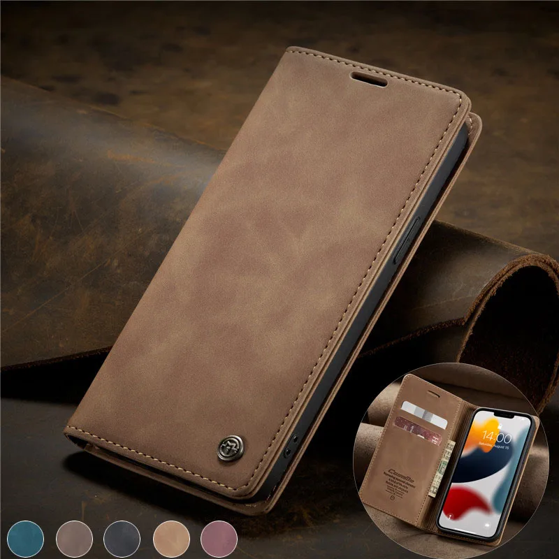 Caseme Flip Wallet Case for iPhone 13 13 Pro Max Cover for Funda iPhone 11 12 mini X Xs XR Pro Max 5s 6s 7 8 Plus Leather Cases