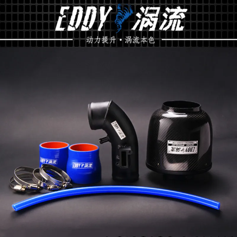 EDDY Intake System Air Intake Pipe & Carbon Fiber Air Filter for Honda Fit GE8 1.3 1.5 2009 2010 2011 2012 2013 Car Engine Parts