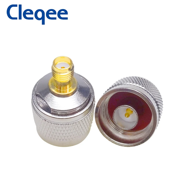 Cleqee 2 قطعة RF اقناع N ذكر إلى SMA موصل سالب النحاس محوري SMA إلى N محول القابس