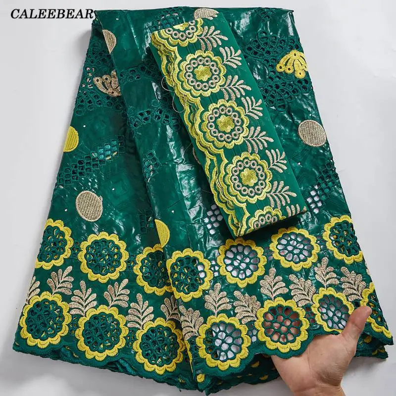 

Embroidered African Green Lace Fabric Bazin Riche Fabric Basin Brode Lace 2021 High Quality Nigerian Lace Fabric For Women S2598