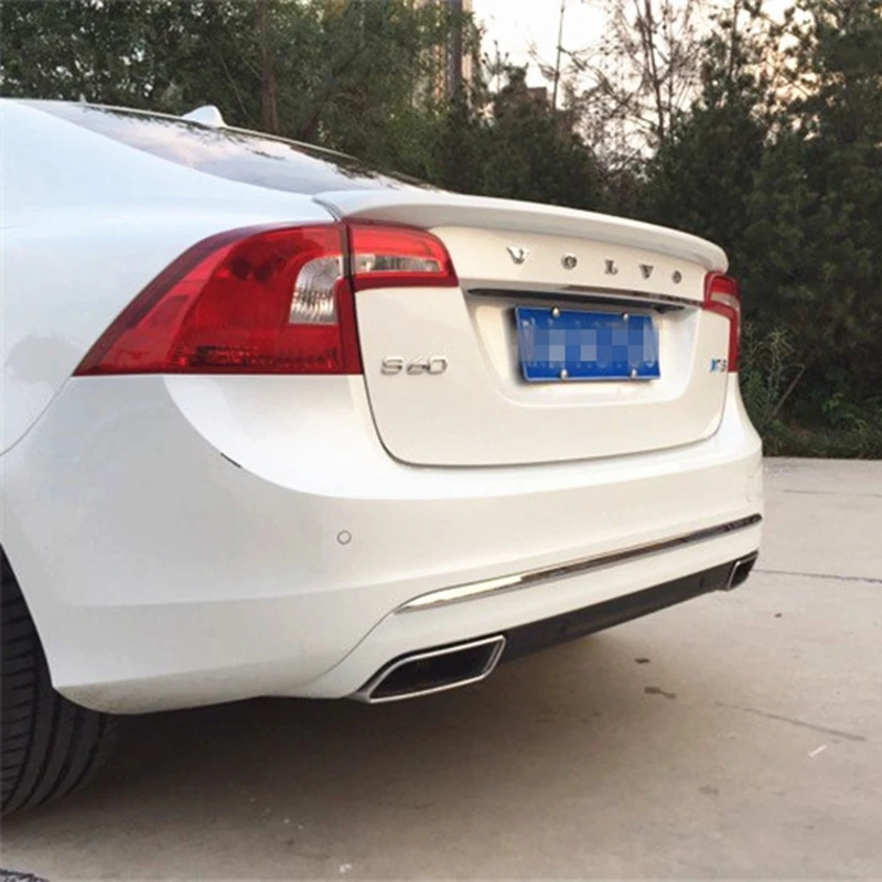 For Volvo S60 Spoiler ABS Material Car Rear Wing Primer Color Rear Spoiler For Volvo S60 s60l S60L Spoiler 2012-2017