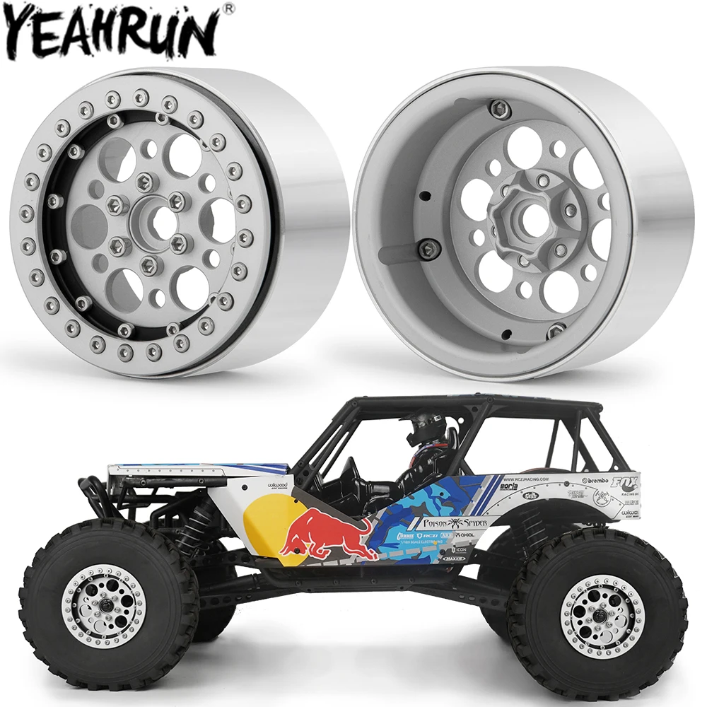 YEAHRUN 2.2inch Wheel Hub Metal Beadlock Wheels Rims 35mm Lengthened for 1/10 RC Crawler Axial Wraith 90018 SCX10 TRX4 TRX6