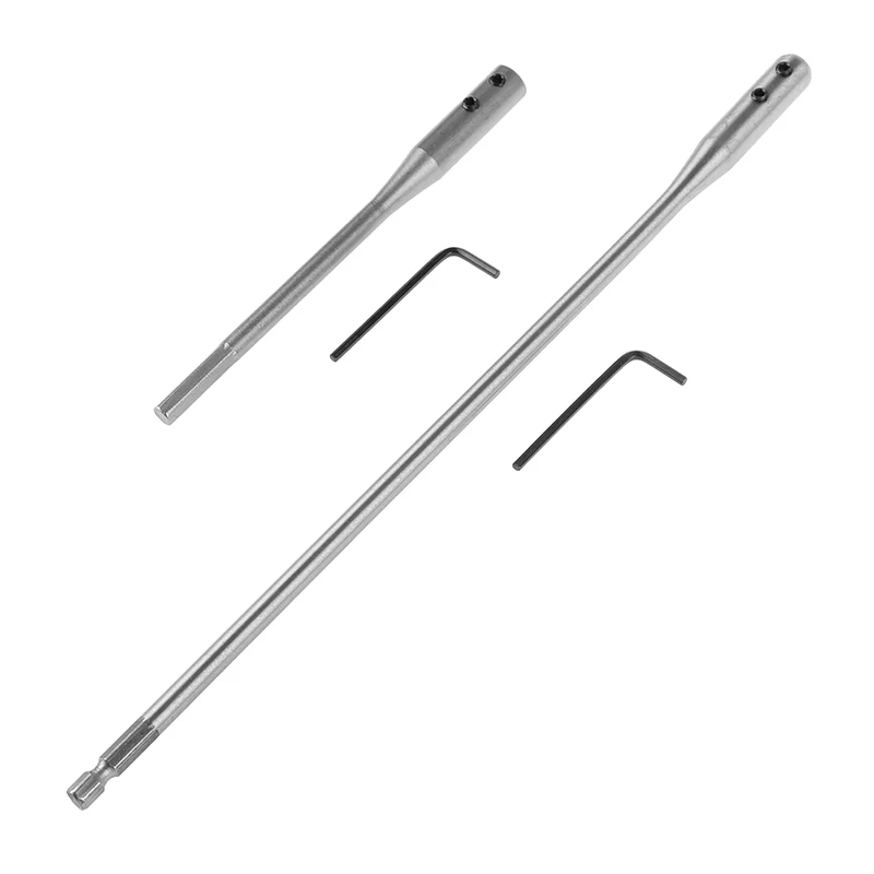 1pc 150mm/300mm/150mm + 300mm barra de extensão conjunto 6 "12" hex chave broca broca extensão barra paddle bits