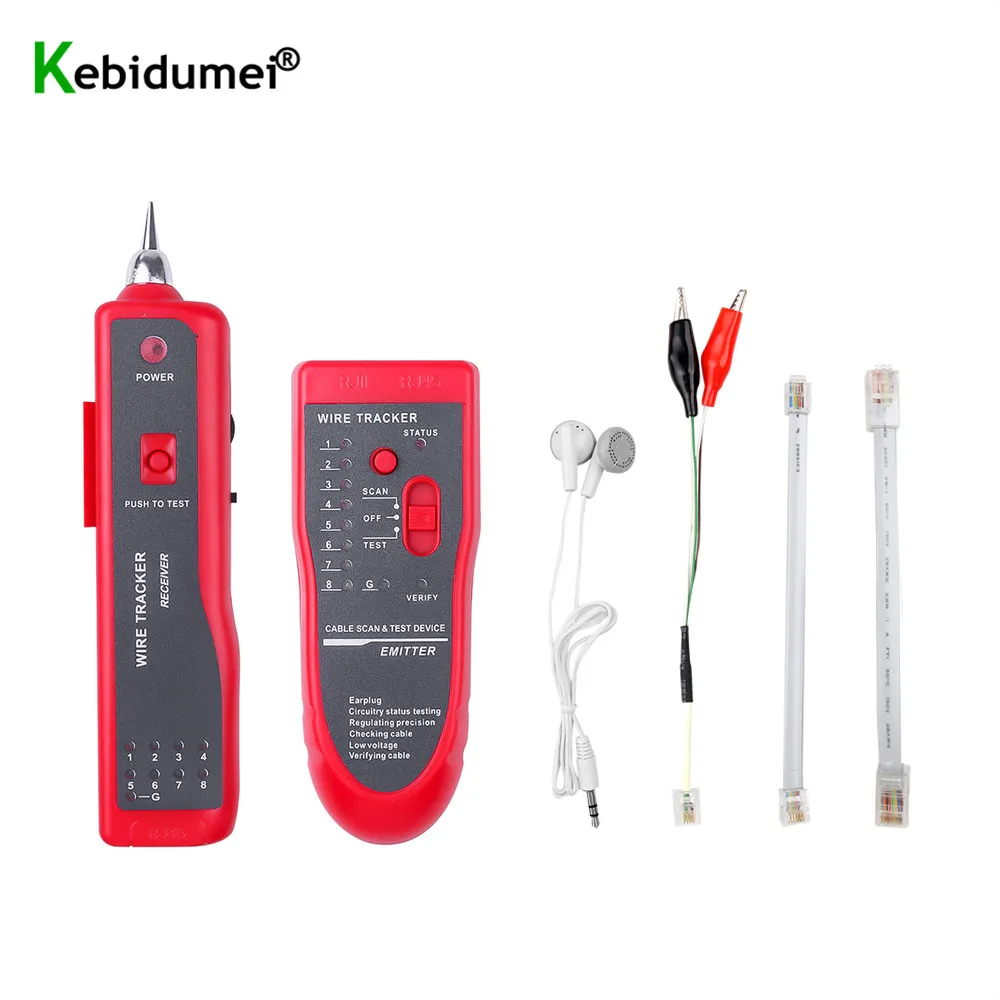 RJ45 Network Cable Tester Cat5e Cat6 UTP Cable Finder RJ11 Telephone Wire Tracker Toner Ethernet LAN Detector Line Analyzer