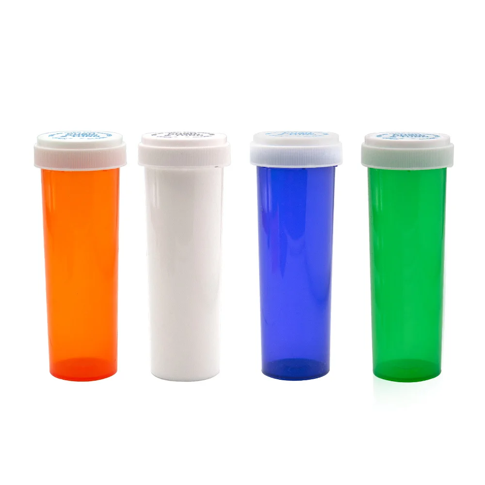 COURNOT Biggest 60Dram Push Down &Turn Vial Container Acrylic Plastic  Stroage Stash Jar Pill Bottle Case Box Herb Container