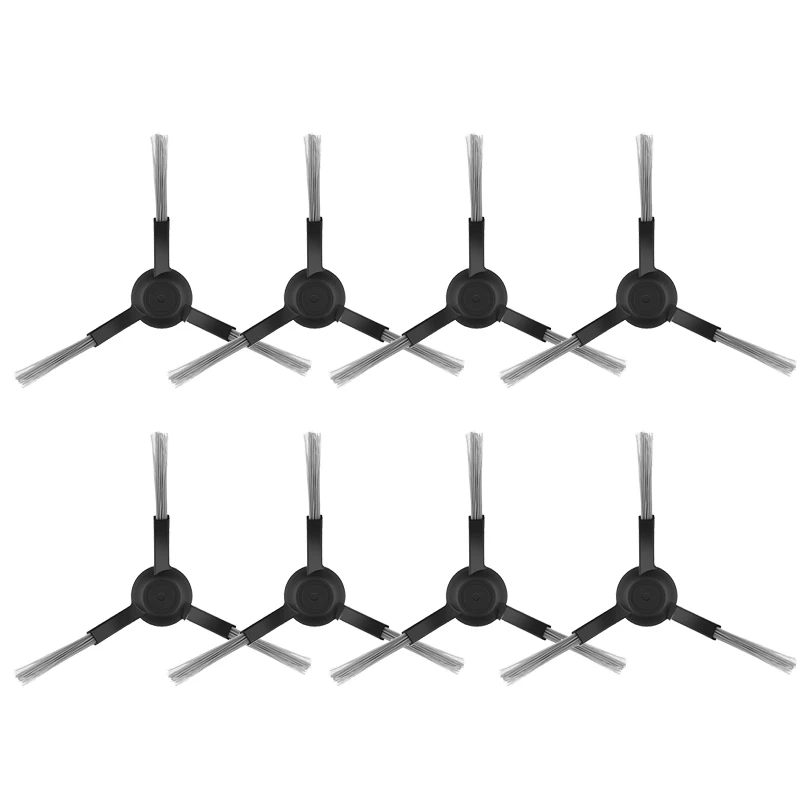 8 Buah Dapat Dicuci untuk Xiaomi Mi Robot Penyedot Debu Pel P Robot Pembersih (STYTJ02YM) Penyapu Bagian Sikat Sisi Hitam