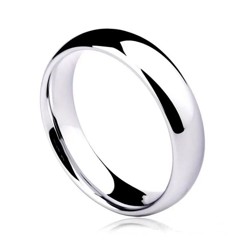 Hot Sale High Polish Gold Plate Titanium Steel Women Man Wedding Ring Top Quality Gloss Lovers Wedding Jewelry