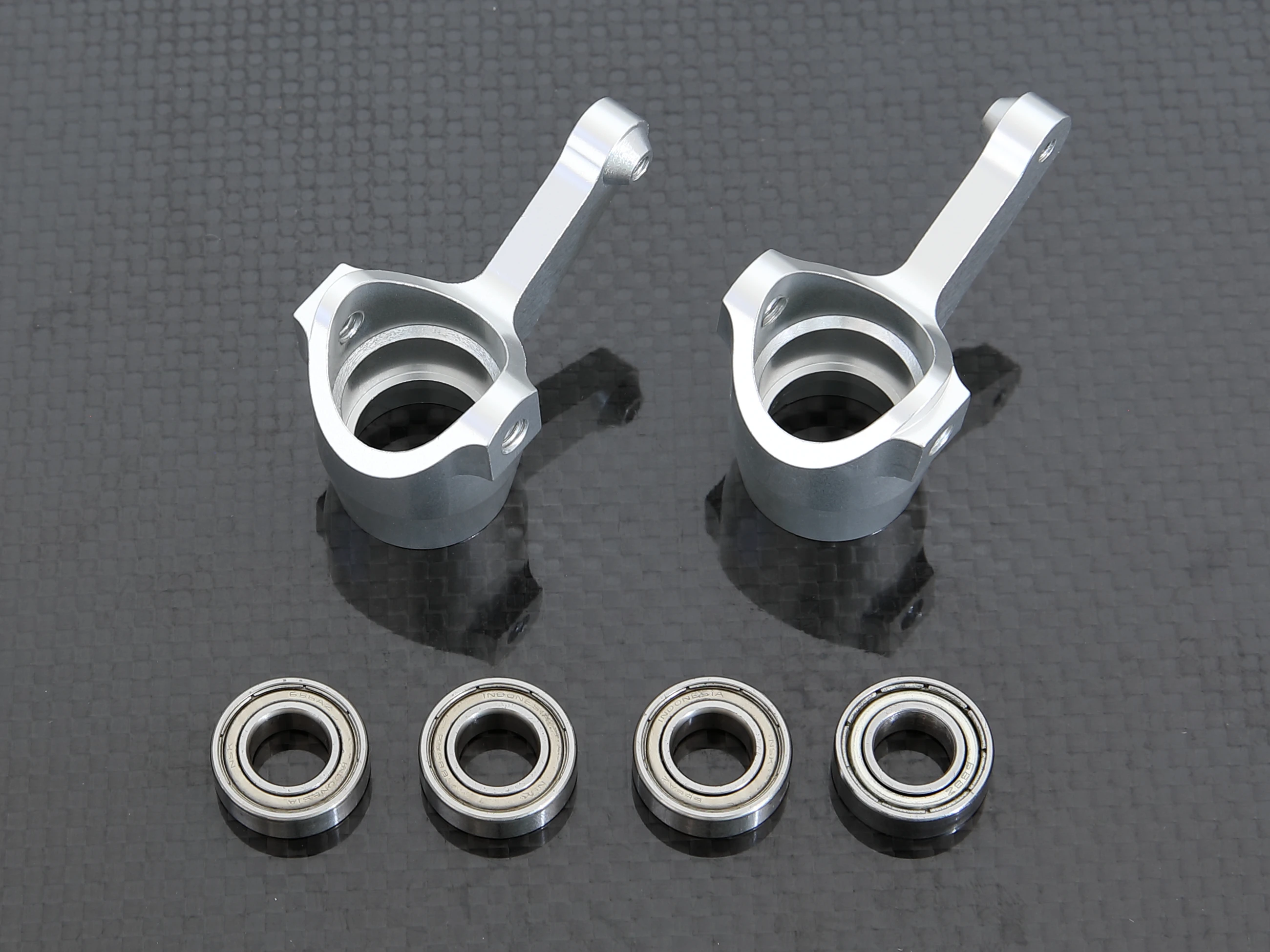 GTBRacing CNC Aluminum Front steering hubs for kyosho inferno MP7.5 777 GT GT2 ST ST-RR NEO VE (Surface color darker)