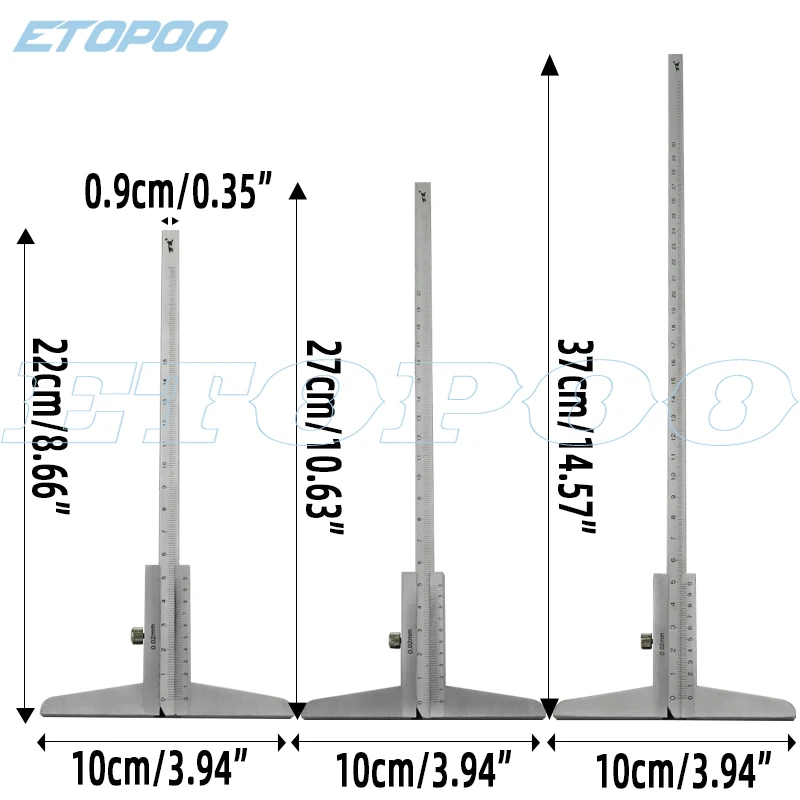 0-150/200/300mm 0.02mm Depth vernier caliper Depth Gauge with box Stainless Steel Micrometer Metric Gauge Measuring Tools