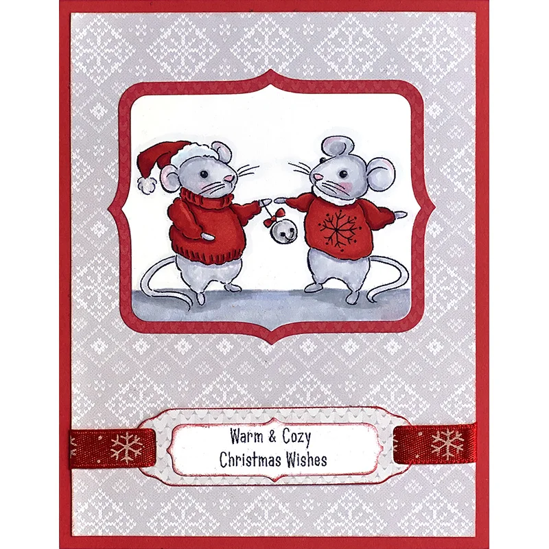 Warm&Cozy Christmas Wishes Mouse Rats Gifts Clear Transparent Stamp Scrapbook for Card Album Make Diy Craft Stamp 2020