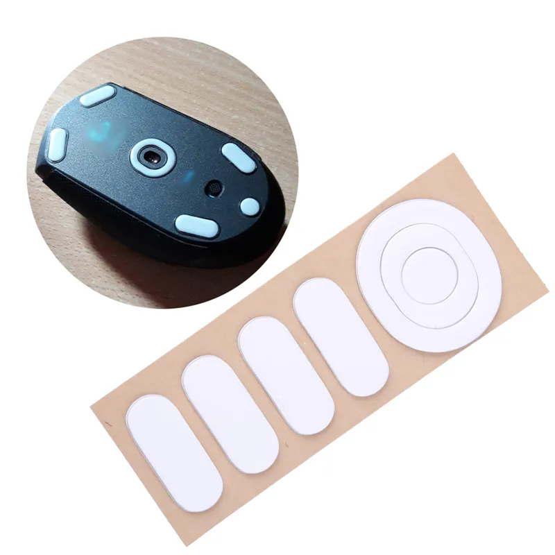 1 Set 0.6mm White Curve Edge Mouse Feet Mouse Skates For Logitech G304 G305 Mouse