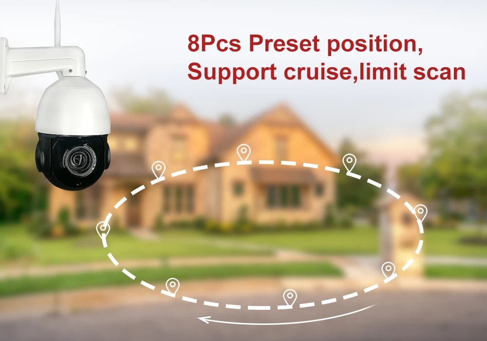 Anpviz 8MP 4K Wifi Camera Wireless Outdoor Security Auto Tracking Human Detection Two-way Audio Network Camera H.265 CamHi Pro