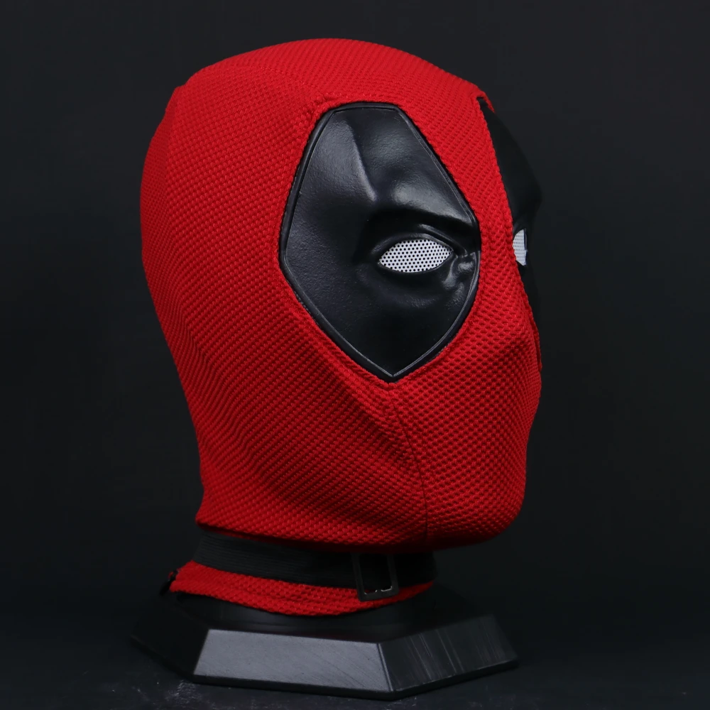 Mascarilla de nailon transpirable para adultos, máscara de cabeza completa de película, disfraces de Deadpool, utilería para fiesta de Halloween