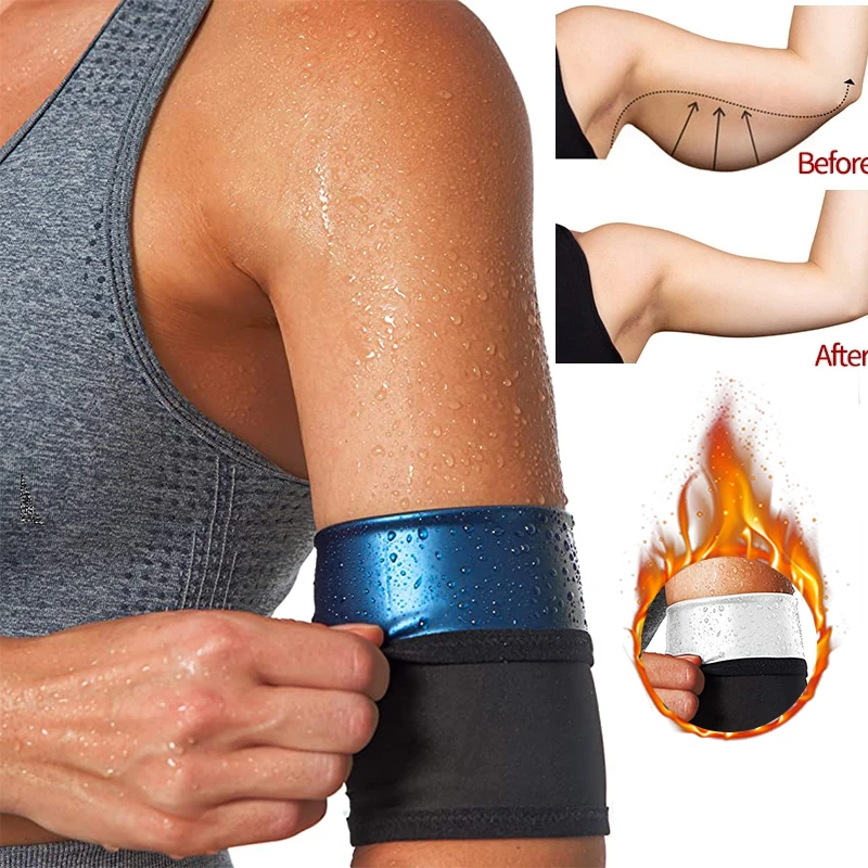 Sauna Arm Trimmer for Women Sweat Arm Sauna Polymer Arm Sweat Bands Slimmer Heat Trapping Arm Sauna Sleeves Wraps Lose Arm Fat