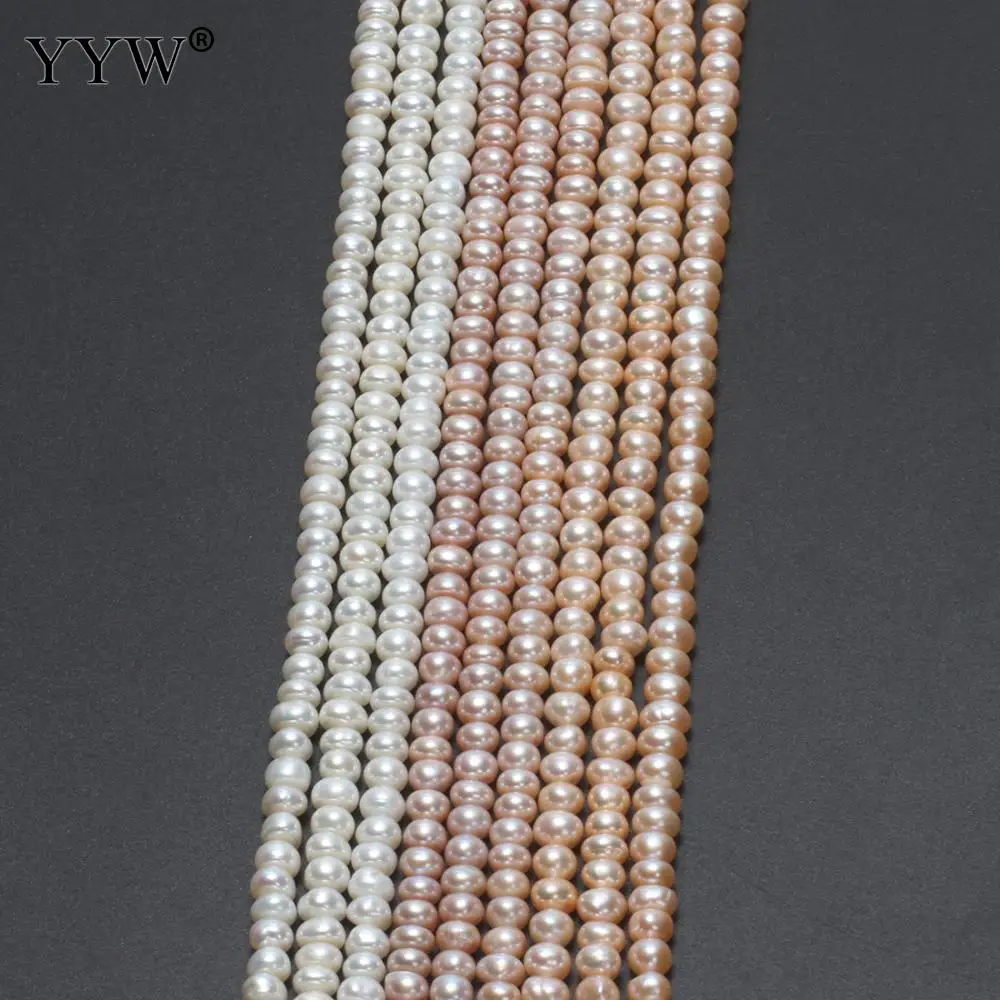 AA+ Button Natural Freshwater Pearl Beads 6-7mm Polished Loose Bead For Jewelry Making Bracelet Necklace Earring Accessories 15