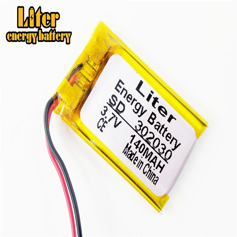 302030 032030 140mah lithium polymer battery bluetooth polymer rechargeable battery