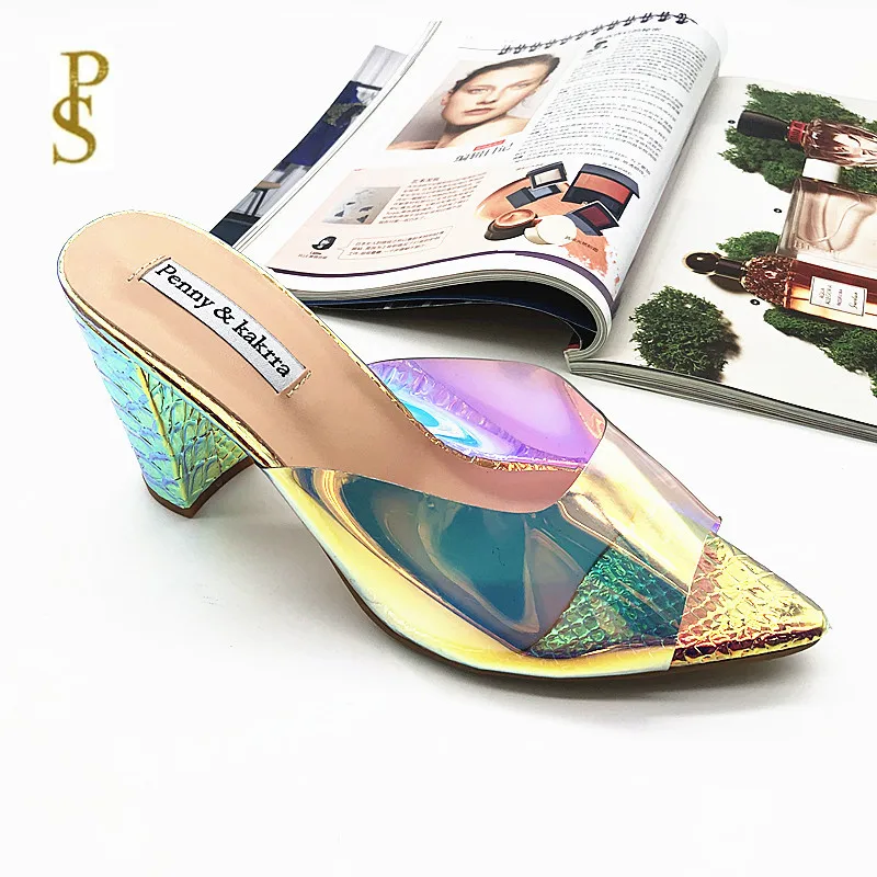 Discoloration crystal high heels for women Women's shoes with pointed toes Dream shoes