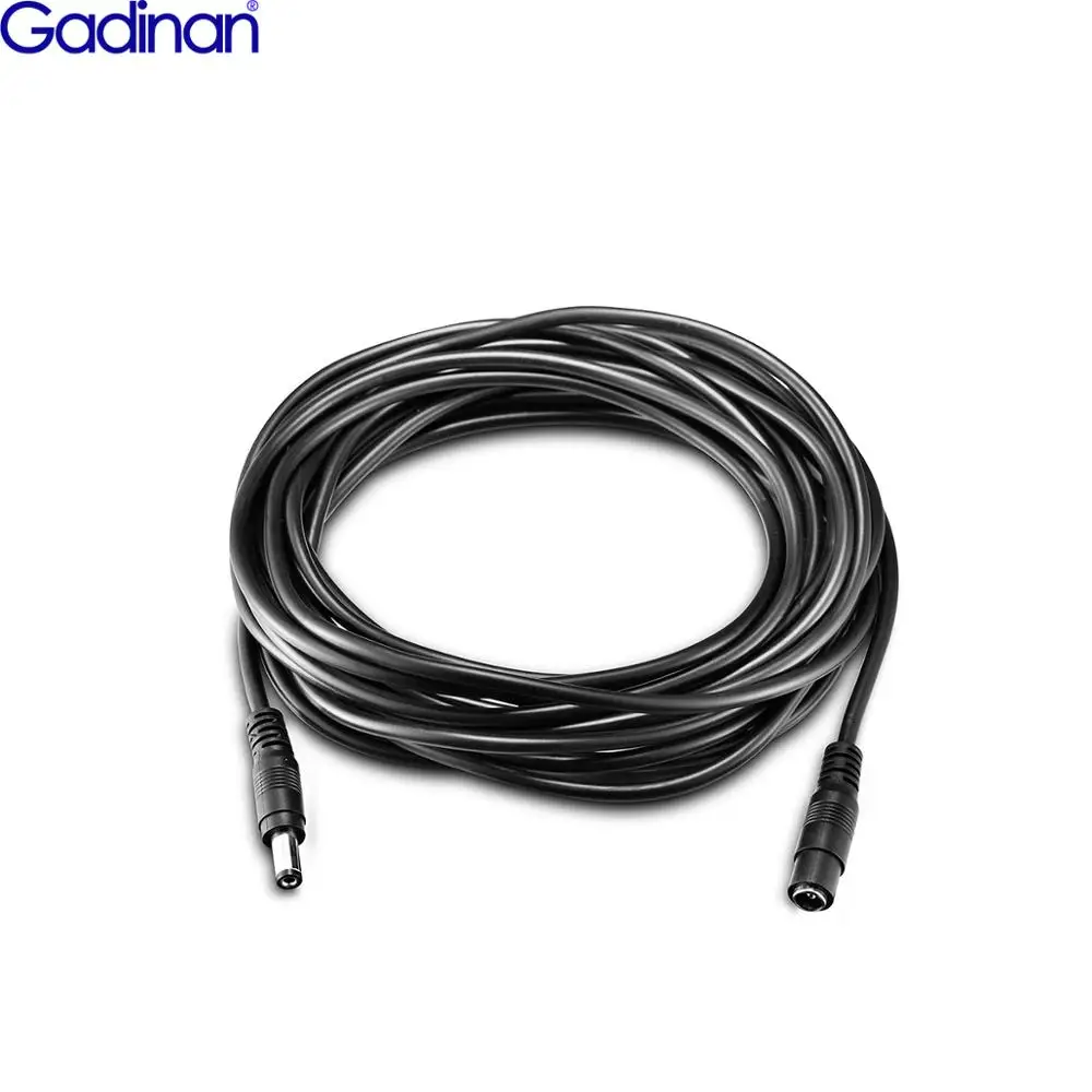 

DC12V Power Cord Cable Extender 3m/5m/10m 5.5mm x 2.1mm Male Plug Extension Cord For 12V Security CCTV IP Wifi Camera