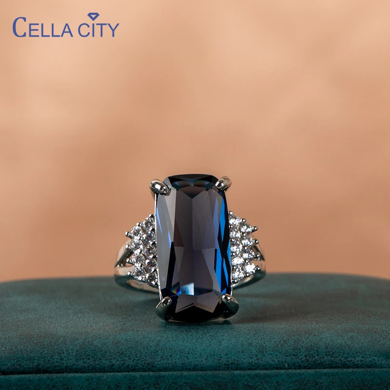 Rectangle Sapphire Ring: The Perfect Blend of Modern Elegance and Timeless Sophistication