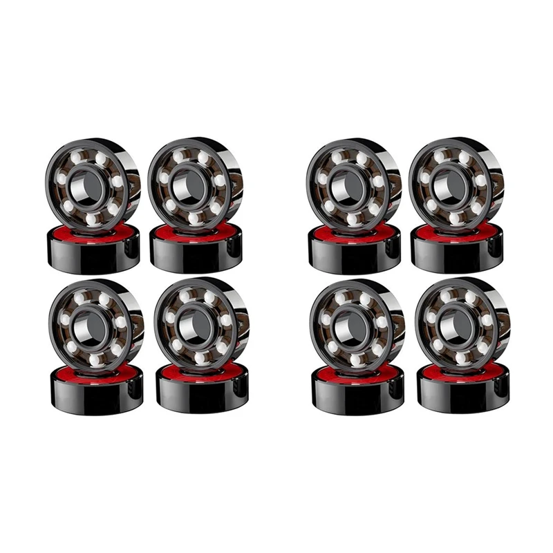 16 Pcs Ceramic Bearings High Speed Wear Resistant For Skate Skateboard Wheel