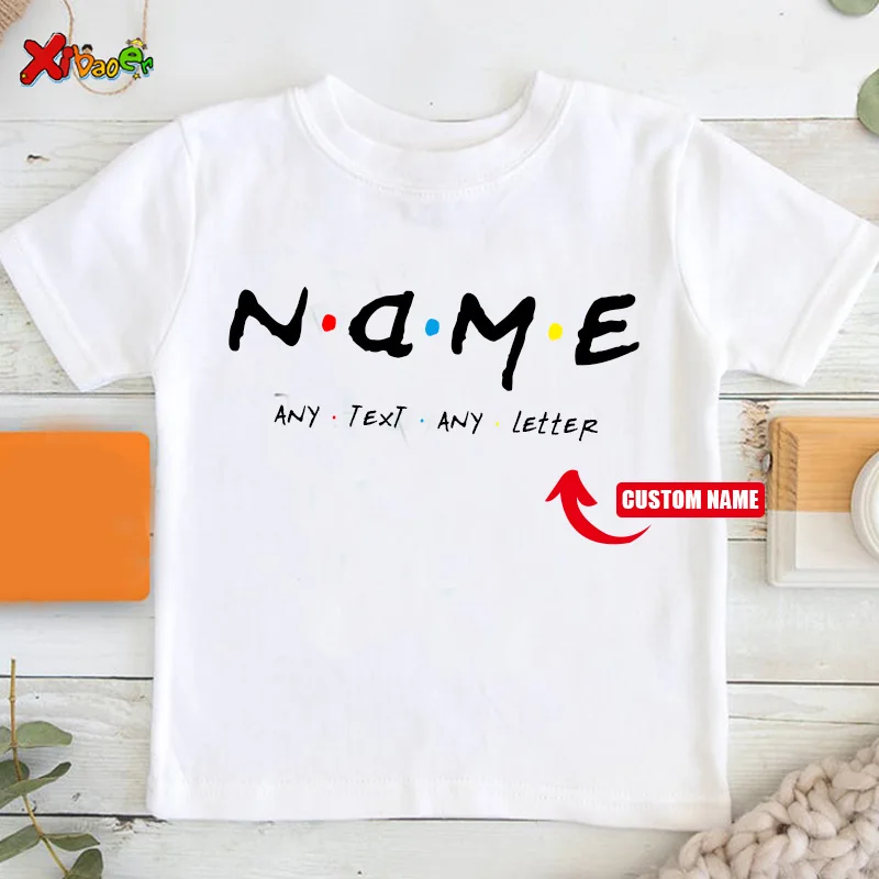 Custom Name Shirt Gift Birthday Boys Personalized T Shirt Friend TV Shirts Kids Summer Boys Clothes Toddler Baby Girls Clothing